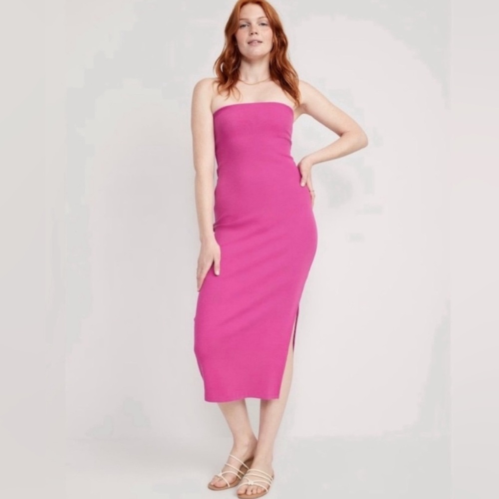 NWT Old Navy Fitted Ribbed Knit Tube Maxi Dress